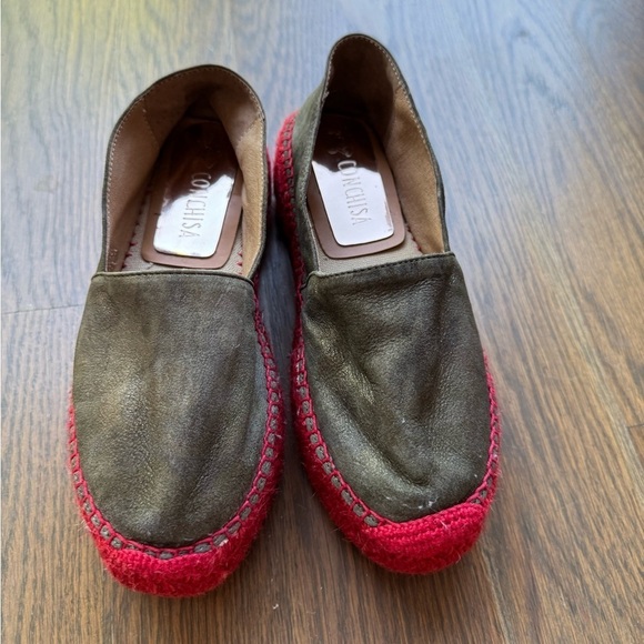 Conchisa green and red sole camouflage Espadrilles size 6 EU 36 - Picture 3 of 7